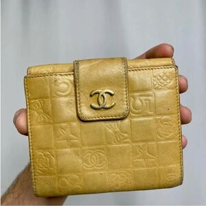 Chanel Icon Tan Leather Wallet